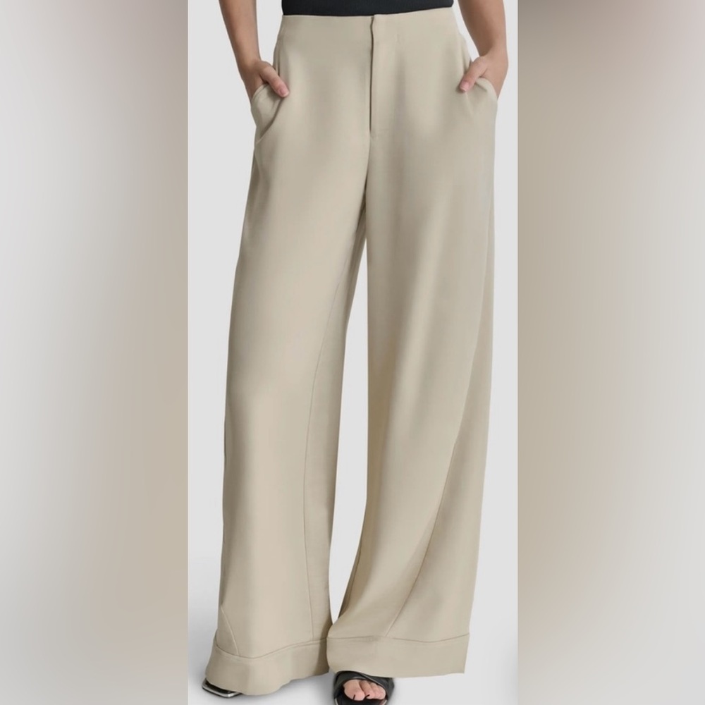 High Rise Satin Pant Wide Leg